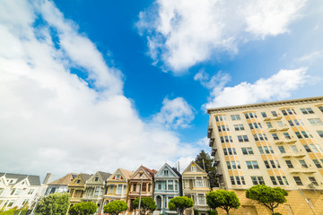 Clouds over Painted Ladies in San Francisco