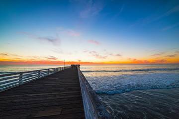 Pier in Pacific Beach at sunset