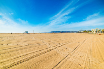 Fototapeta premium Santa Monica beach on a sunny day