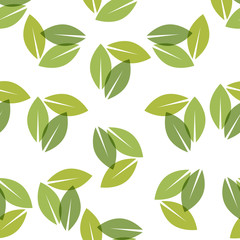 Color of the year 2017. Greenery beautiful trendy seamless pattern. Vector illustration