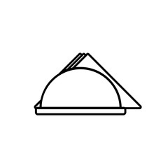 napkin tissue silhouette icon