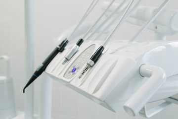 Close up of a modern dental tools