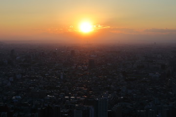 東京　夕焼け