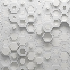 Parametric hexagonal pattern, 3d illustration