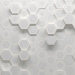 Parametric hexagonal pattern, 3d illustration