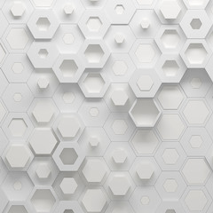 Parametric hexagonal pattern, 3d illustration - 134335862