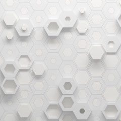 Parametric hexagonal pattern, 3d illustration