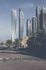 Fototapeta premium Dubai Marina at sunrise, United Arab Emirates.
