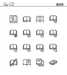 Book icon set