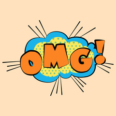 Comic sound effects in pop art vector style.  bubble speech with word and  cartoon expression sounds illustration