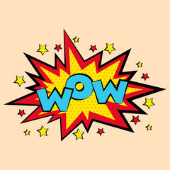 Fototapeta premium Comic sound effects in pop art vector style. bubble speech with word and cartoon expression sounds illustration