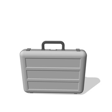 Suitcase. Isolated on white background. 3d Vector illustration.