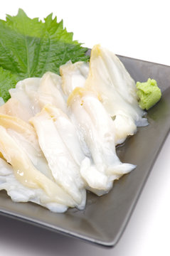 つぶ貝の刺身