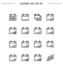 Calendar icon set