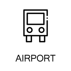 Bus flat icon or logo for web design.