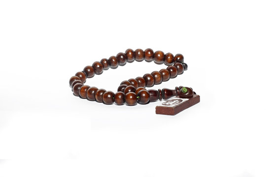 Tasbih on white background