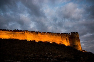 Obraz premium Le Fort Saint-André de Villeneuve-lès-Avignon de nuit