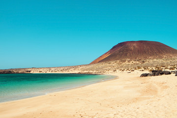 Fototapeta na wymiar La Francesa Beach in La Graciosa, Canary Islands, Spain