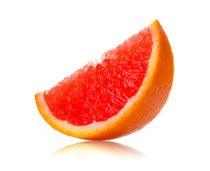 orange slice on white background