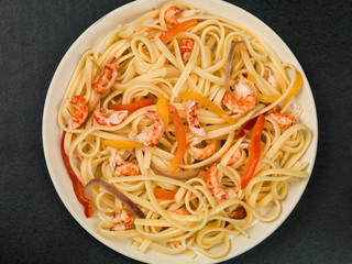 Linguine Pasta With Crayfish Tails