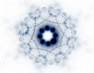 Geometry of Space series. Visually attractive backdrop made of conceptual grids curves and fractal elements suitable as element
