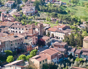 City of Marciano della Chiana in the province of Arezzo in Tuscany green