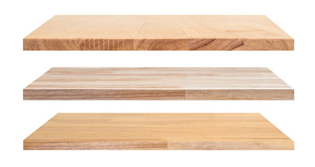 Wooden shelves