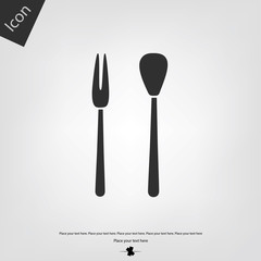 Spon and fork vector icon