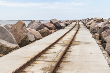 Breakwater at Cassino beach