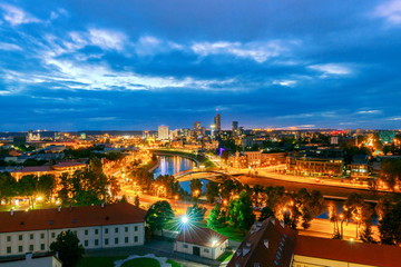 Obraz premium Vilnius. Aerial view of the city.