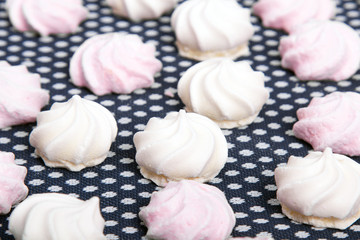 small spiral meringues - shallow depth of field