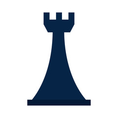 tower chess piece isolated icon vector illustration design