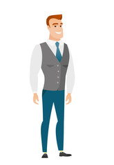 Young caucasian confident businessman.