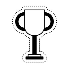 trophy cup isolated icon vector illustration design