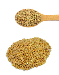 Buckwheat in spoon isolated