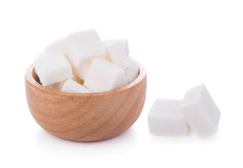 sugar cube on white background
