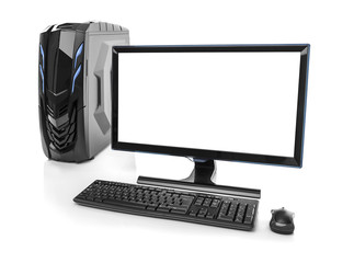 Fototapeta premium Desktop PC computer isolated.