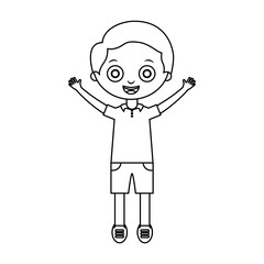 cute little boy character vector illustration design