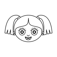 cute little girl character vector illustration design