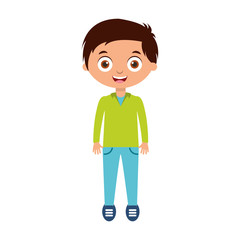 cute little boy character vector illustration design
