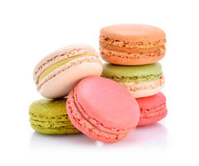 Sweet and colourful french macaroons or macaron