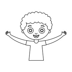 cute little boy character vector illustration design