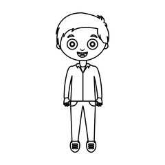 cute little boy character vector illustration design