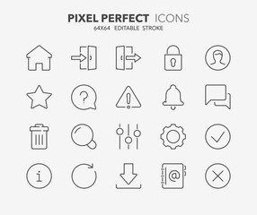 user interface thin line icons 1