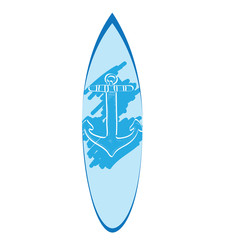 Isolated Surfboard on a white background, Vector illustration