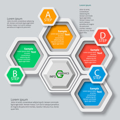Abstract 3D Paper Infographics