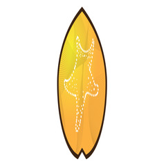 Isolated Surfboard on a white background, Vector illustration