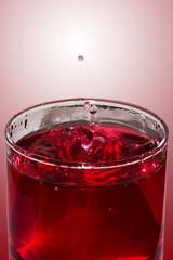 Drop flies into glass