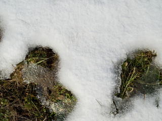 Schnee schmilzt