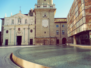 Plaza de la Seo Cathedral in Zaragoza Spain